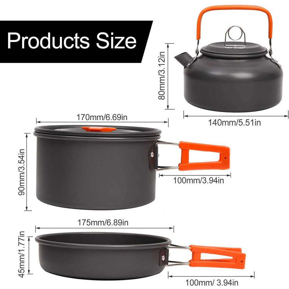 Faltbares Picknick Geschirr Aluminium Set Für 2-3 Personen - Hobbyfy