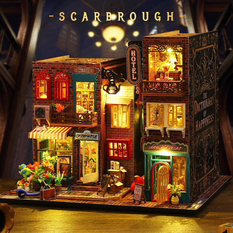 DIY Cottage Scarborough Buchstand Miniatur Kunsthaus Geschenk - Hobbyfy