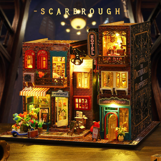DIY Cottage Scarborough Buchstand Miniatur Kunsthaus Geschenk - Hobbyfy