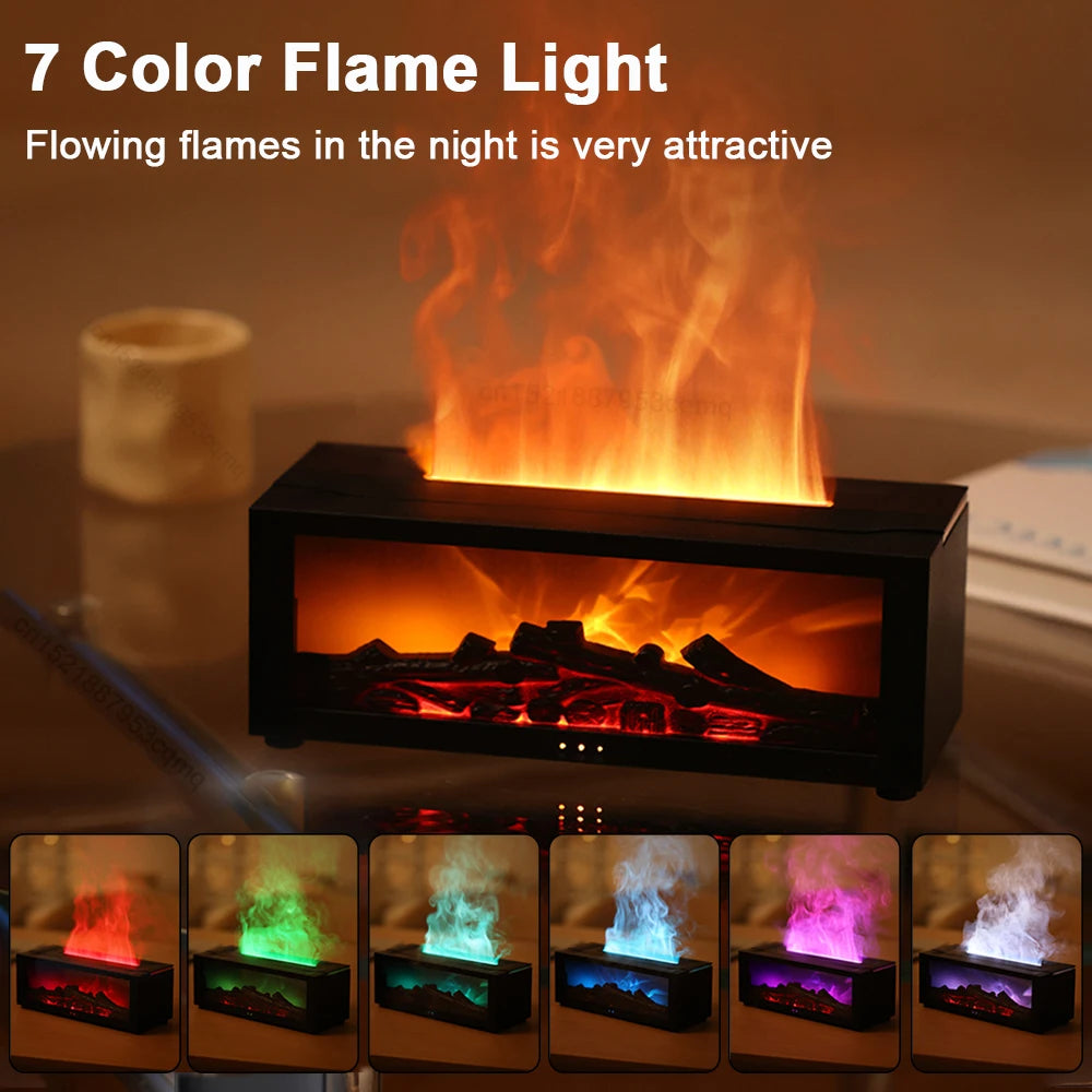 New Flame Aromatherapie Diffuser Mit 150 Ml Tank 3D Flammen Design