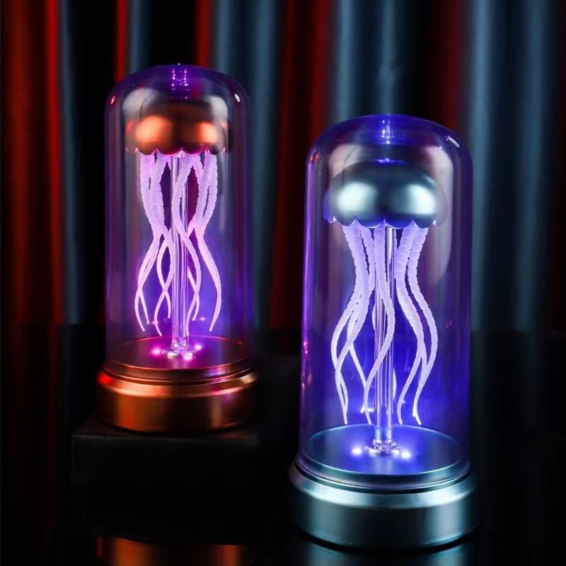 AuroraHaus Mechanische Qualle Musikbox Mit Leuchtendem Ambiente Licht - Hobbyfy