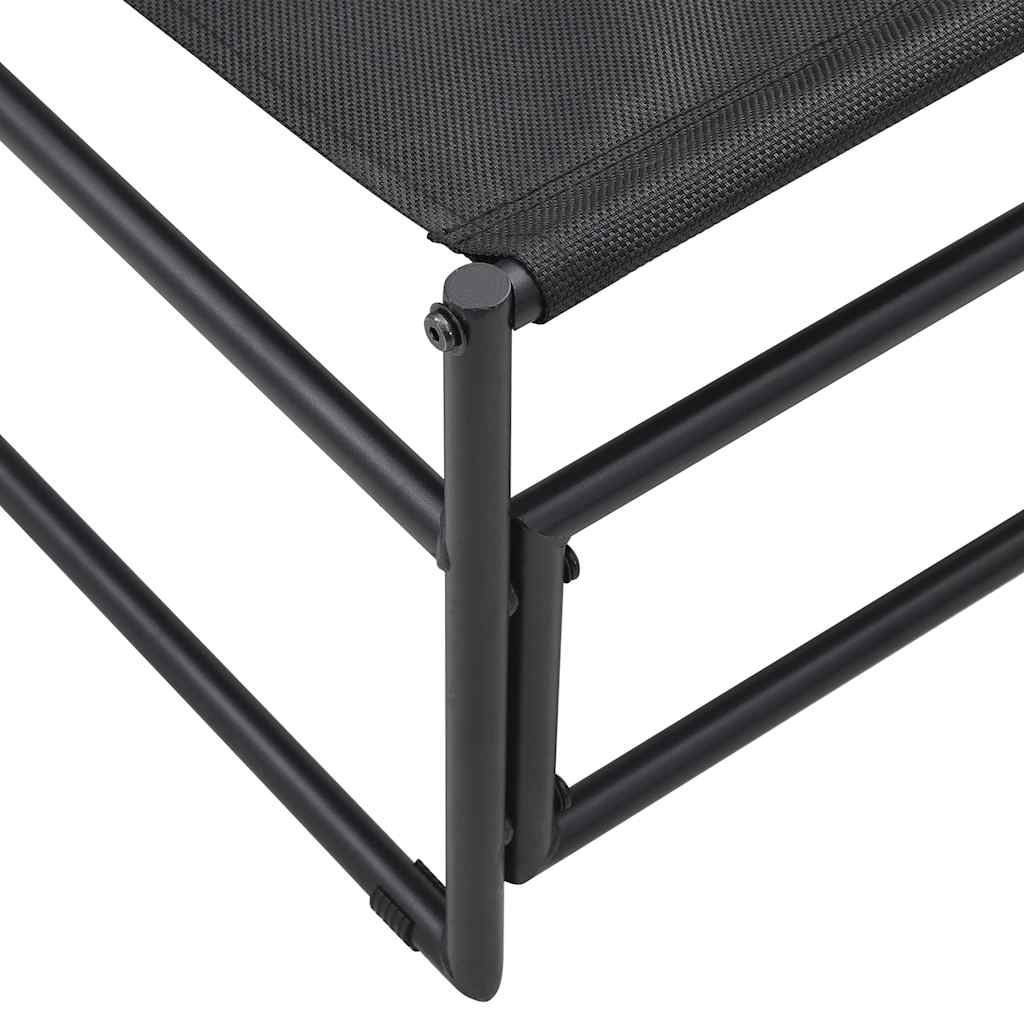Garden Lounger Anthracite Ergonomische Textilene Liege - Hobbyfy