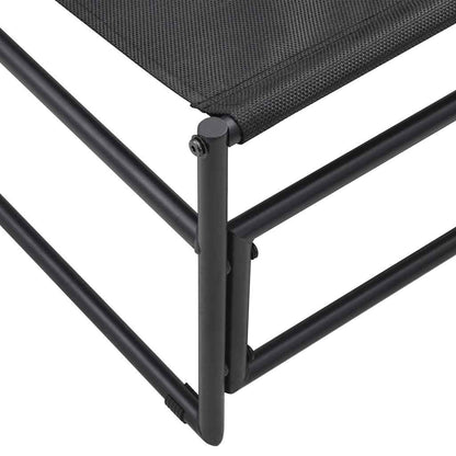 Garden Lounger Anthracite Ergonomische Textilene Liege - Hobbyfy