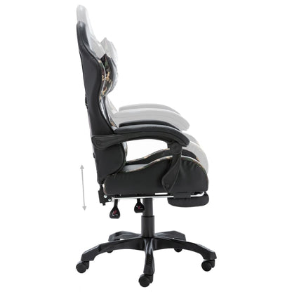 Gaming Chair Mit Fußstütze Camouflage Kunstleder - Hobbyfy