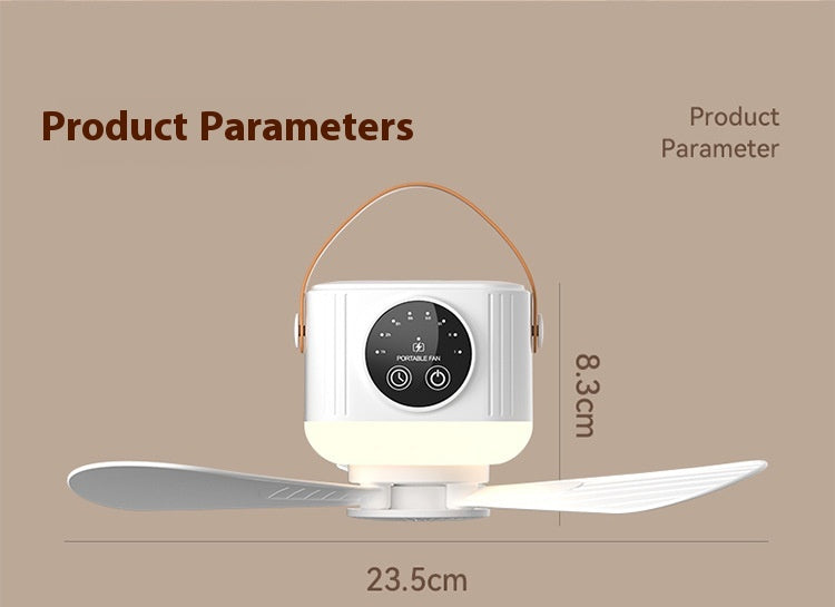 Wiederaufladbarer Ventilator Mit Licht und Kühlung - Hobbyfy