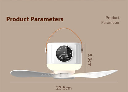 Wiederaufladbarer Ventilator Mit Licht und Kühlung - Hobbyfy