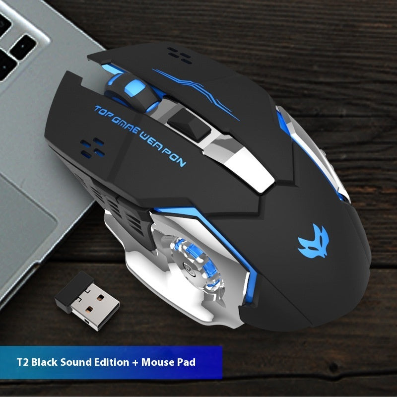 Leise T2 Kabellose Maus Mit Ladefunktion Silber Edition - Hobbyfy
