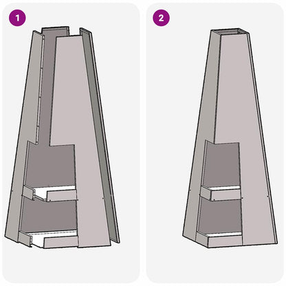 Feuerstelle Wetterfestes Stahlgehäuse 35 cm Garten Terrasse - Hobbyfy