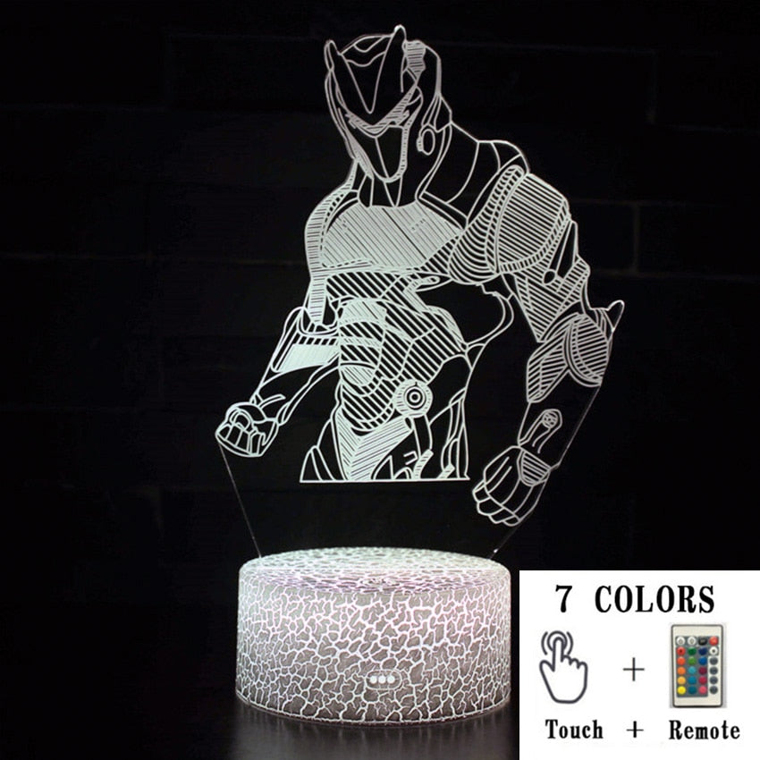 AcrylGlow 3D LED Nachtlicht Gaming Lampe Mit 7 Farben Stimmungslicht - Hobbyfy