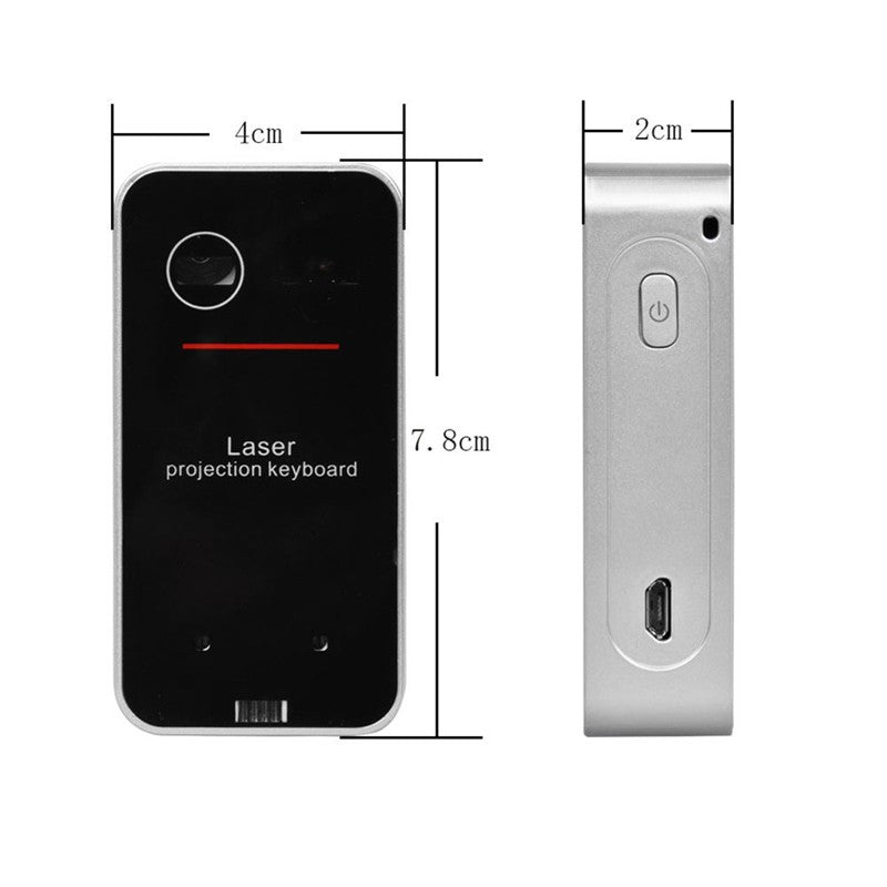 Virtuelle Laser Tastatur Bluetooth Kabellos Mausfunktion Faltbare Tatstatur - Hobbyfy
