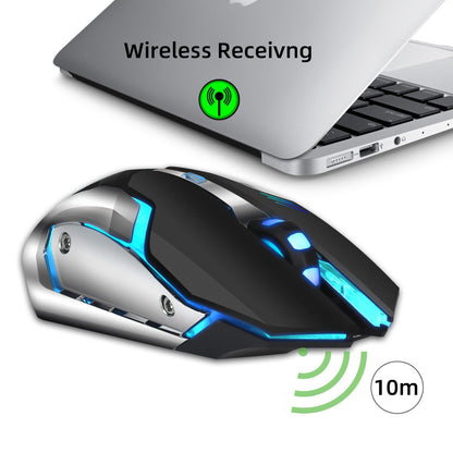 HXSJ Gaming Maus 2,4G Drahtlos Blau LED DPI 2400 6 Tasten - Hobbyfy