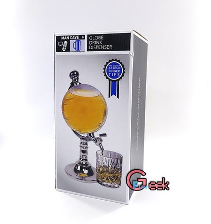 Globus Getränkespender Globusförmiger 1 L Kunststoff Metall Gummi Neu