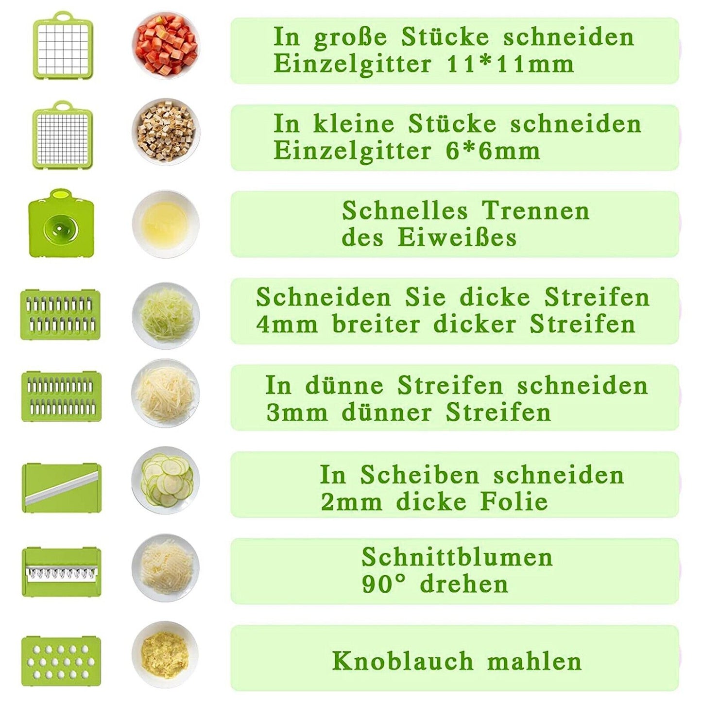 16-in-1 Gemüseschneider Mit Würfeln Julienne Und Spiralschneider - Hobbyfy