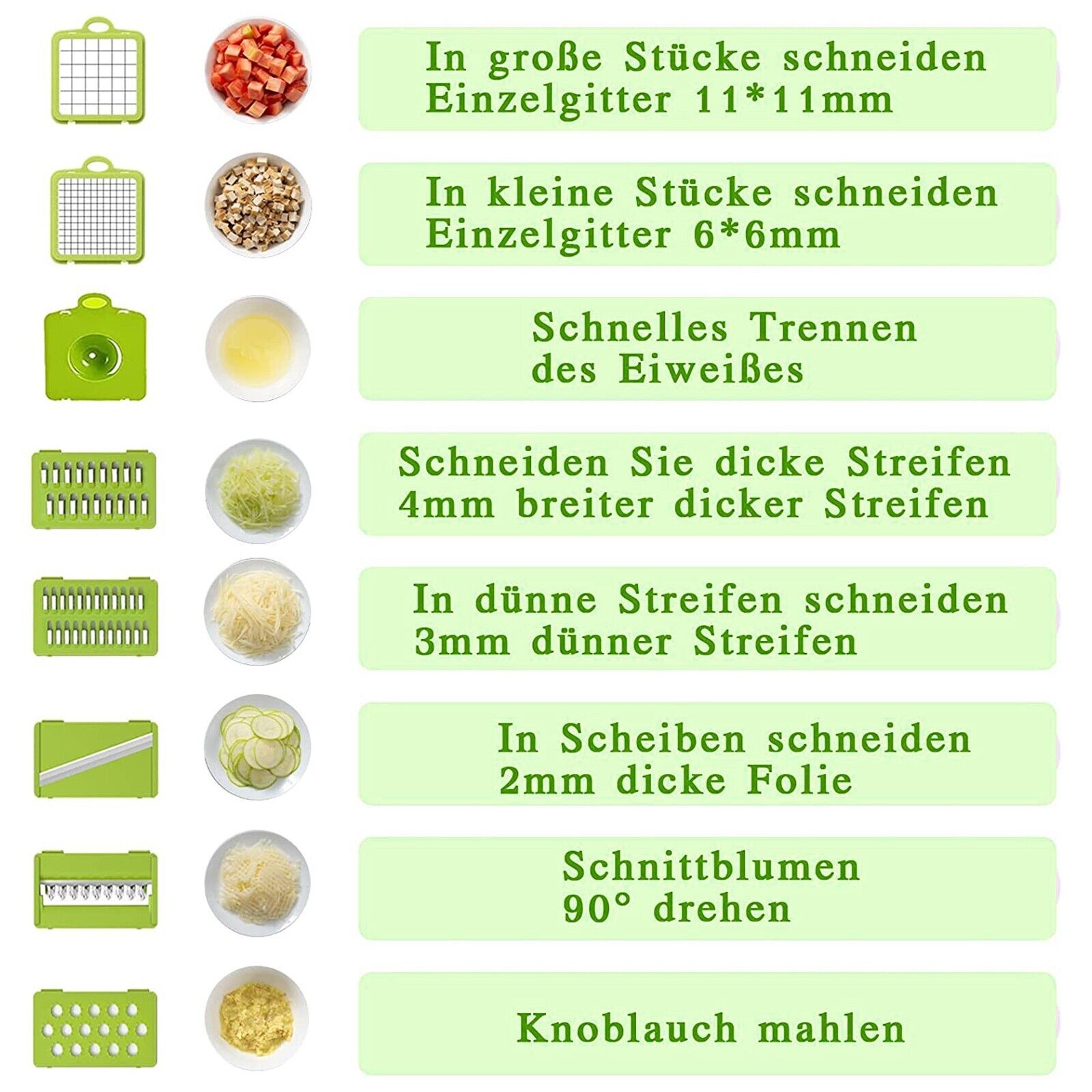 16-in-1 Gemüseschneider Mit Würfeln Julienne Und Spiralschneider - Hobbyfy