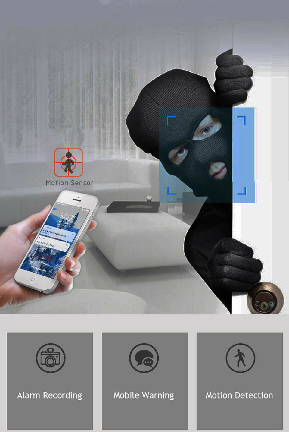 WiFi Überwachungskamera IP Mit App Steuerung Full HD 1080p Rundumsicht - Hobbyfy