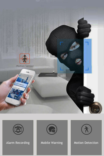 WiFi Überwachungskamera IP Mit App Steuerung Full HD 1080p Rundumsicht - Hobbyfy