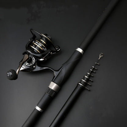 Carbon Angelrute 7Teilige Leichte Präzise Küsten Und Felsenangeln Für Große Fische - Hobbyfy