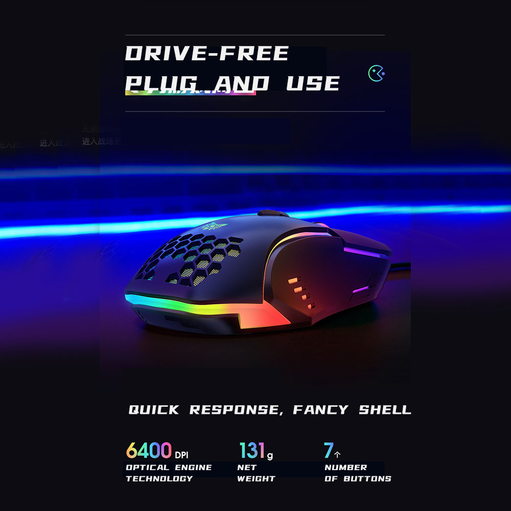Kabelgebundene Gaming-Maus Mit Makros Und RGB-Beleuchtung - Hobbyfy