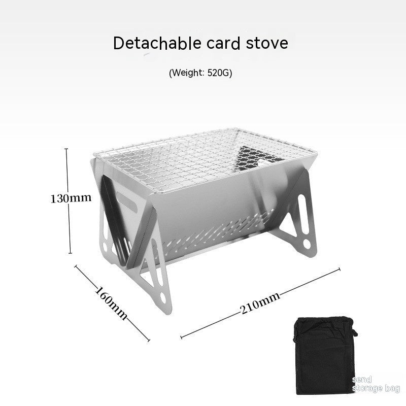 Faltofen Edelstahl Outdoor Für 1-2 Personen Mit Grill Tragbar - Hobbyfy