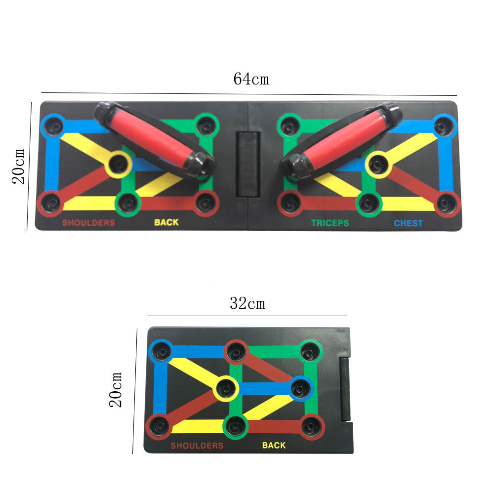 Multifunktionales Farbcodiertes Push-Up-Board für Home Gym