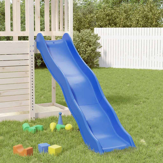 Kinder Rutsche Blau 174x38 Cm Polypropylen Wetterfest Gartenrutsche - Hobbyfy