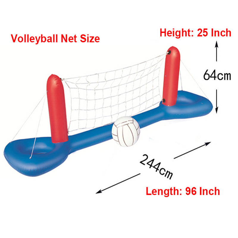 2 In 1 Aufblasbares Poolkorb Spielset Schwimmbad Wasserball Spielring Für Garten Und Außenbereich - Hobbyfy