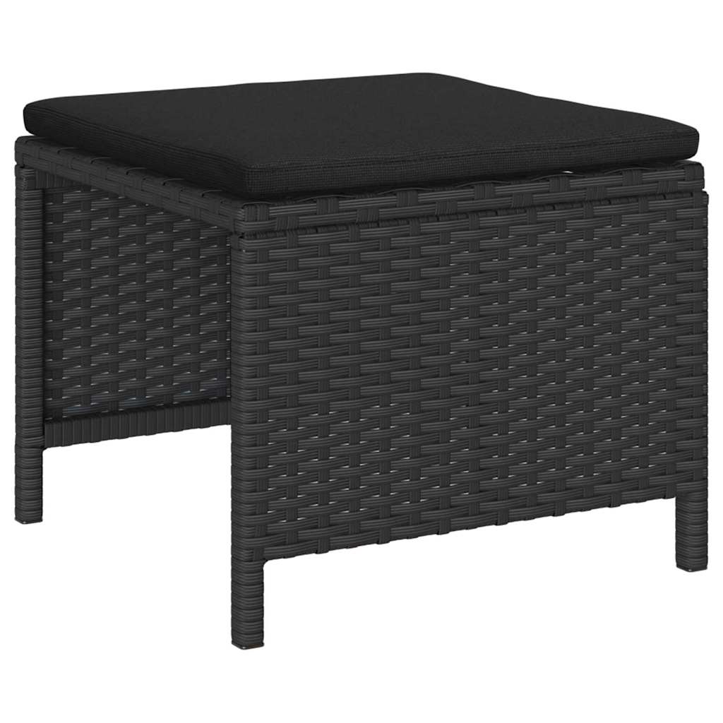 Garten Sofa Set 6 Stück Poly Rattan Wetterfest UV-beständig Lounge - Hobbyfy