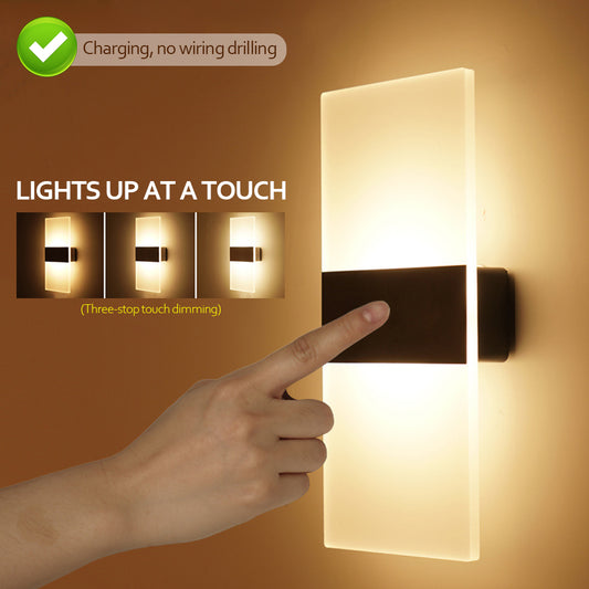 Lumina Wandlampe USB Ladelicht Berührungssensor Drei Stufen Helligkeit - Hobbyfy