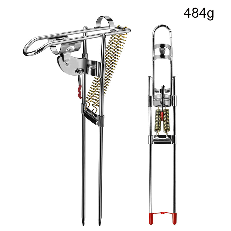 Edelstahl Rutenhalter Automatik Klappbar 3 Stufen - Hobbyfy