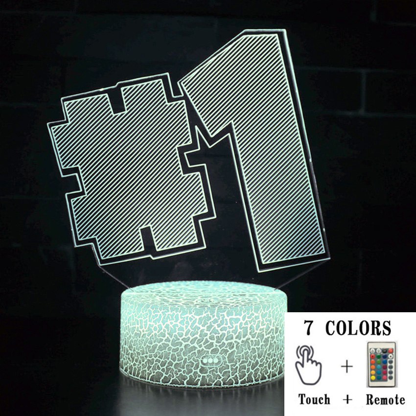AcrylGlow 3D LED Nachtlicht Gaming Lampe Mit 7 Farben Stimmungslicht - Hobbyfy