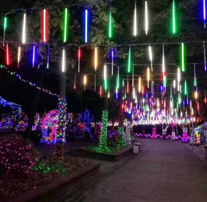 Meteorschauer Lichterkette Außen 8 Röhren 30 50 60 80 cm