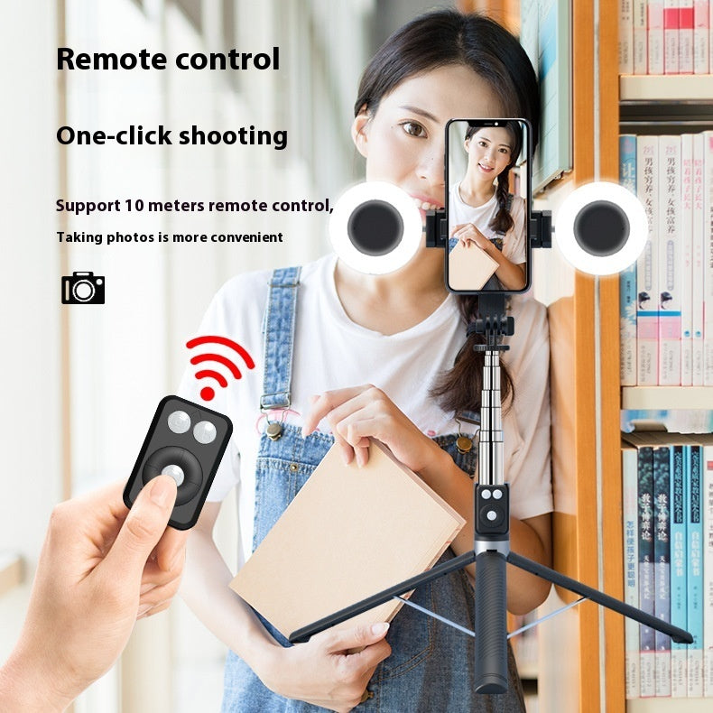 Selfie-Stativ Mit Lichtquelle – Kompakt Und Stabil - Hobbyfy