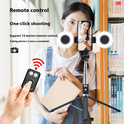 Selfie-Stativ Mit Lichtquelle – Kompakt Und Stabil - Hobbyfy