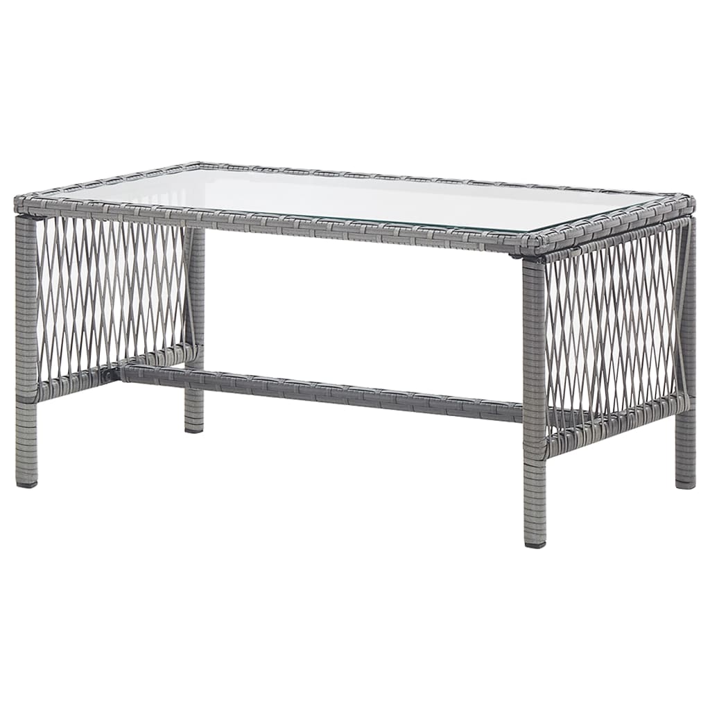 4-Teiliges Gartenlounge-Set Mit Auflagen Aus Poly-Rattan Anthrazit - Hobbyfy
