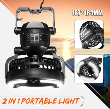 Camping Lüfter Mit 18 LED Beleuchtung Und Kühlung - Hobbyfy