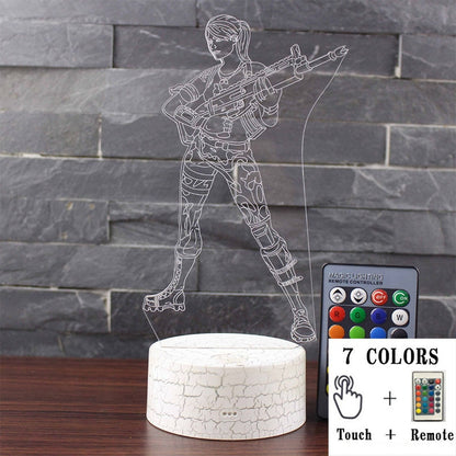 AcrylGlow 3D LED Nachtlicht Gaming Lampe Mit 7 Farben Stimmungslicht - Hobbyfy