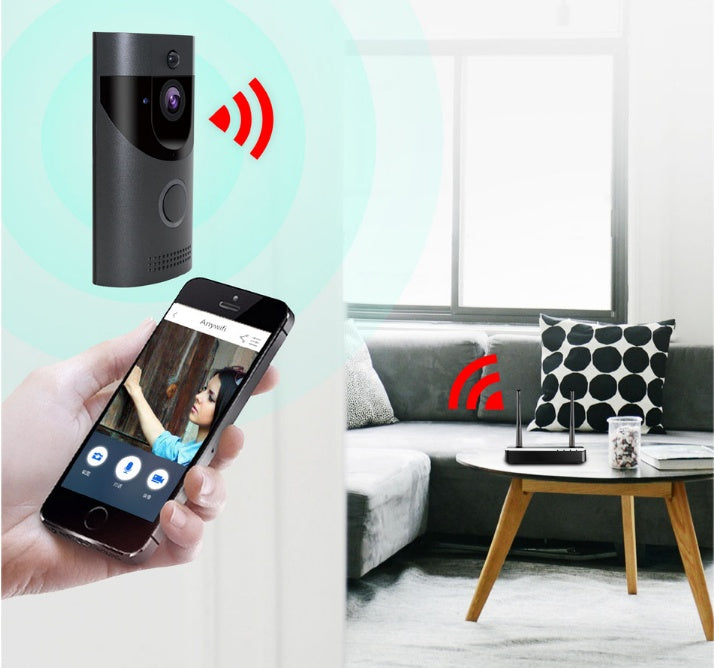Home Alarm Kabellose Smart WiFi Video Türklingel Mit Zwei Akkus - Hobbyfy
