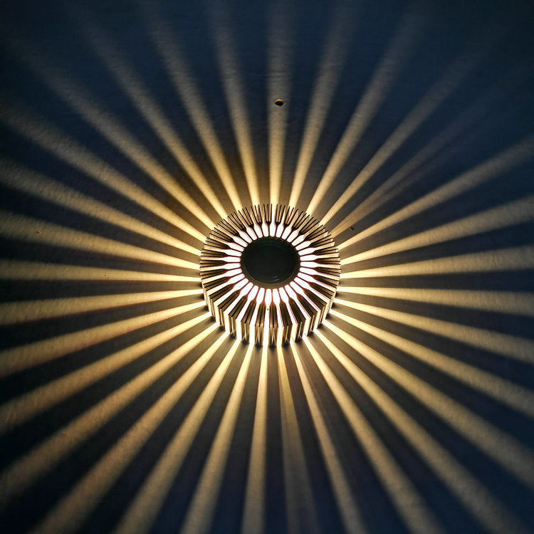 Kreative Wandlampe Aluminium Sonnenblumen Hintergrund Flur - Hobbyfy