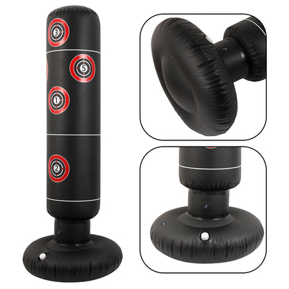 Aufblasbare Boxsäule 1,6 m PVC Standgerät Für Solo Training - Hobbyfy