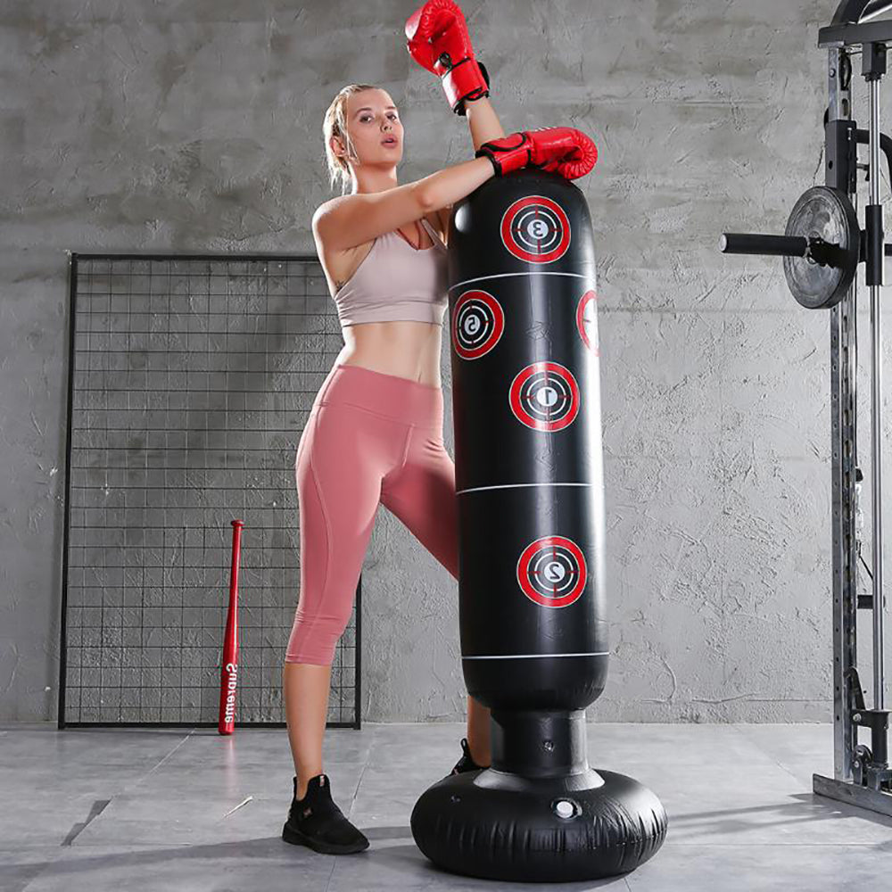 Aufblasbare Boxsäule 1,6 m PVC Standgerät Für Solo Training - Hobbyfy