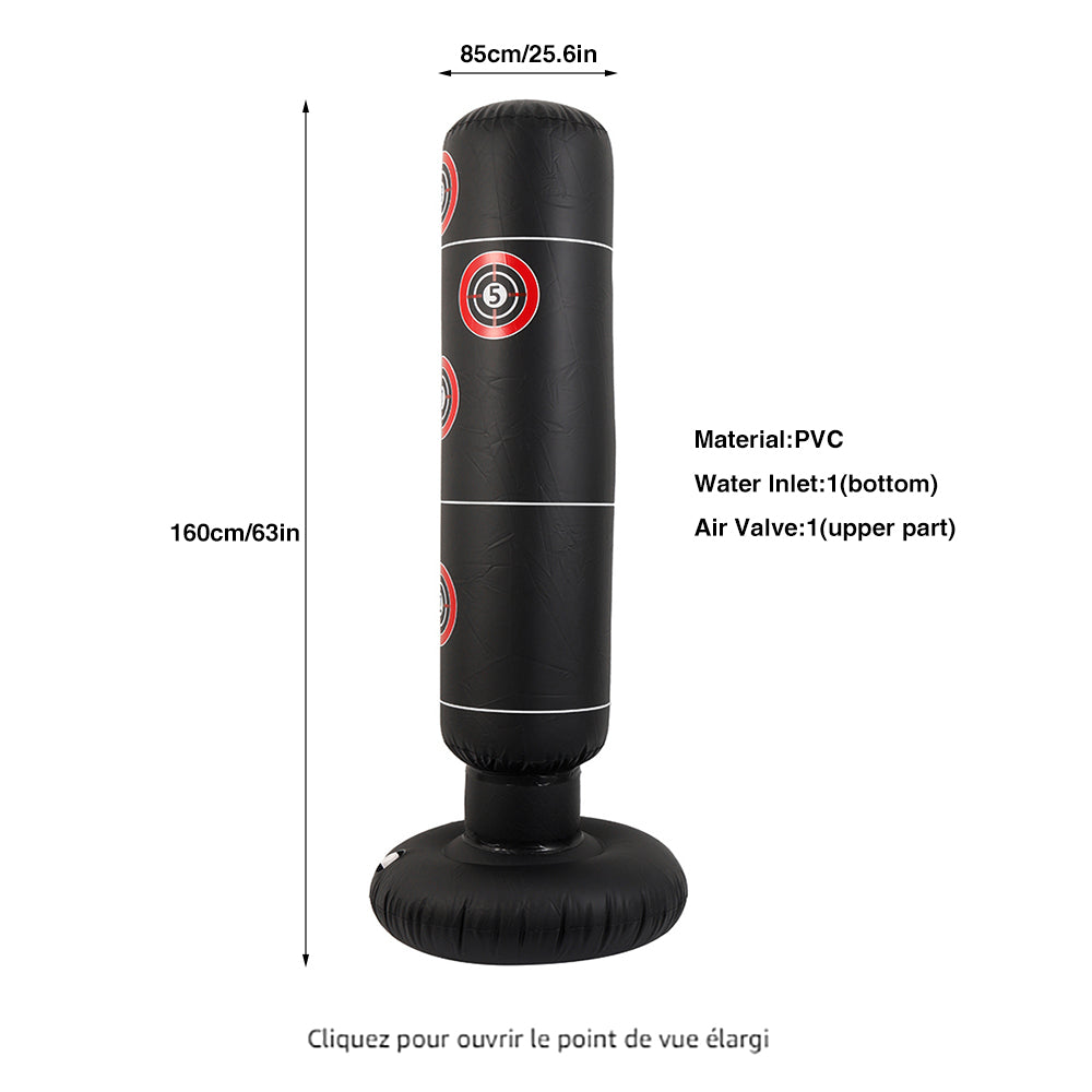 Aufblasbare Boxsäule 1,6 m PVC Standgerät Für Solo Training - Hobbyfy