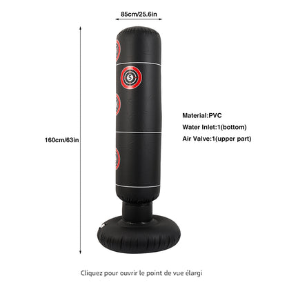 Aufblasbare Boxsäule 1,6 m PVC Standgerät Für Solo Training - Hobbyfy