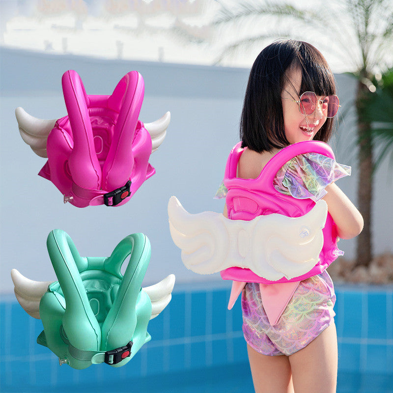 Aufblasbare Kinder Schwimmweste Mit Engelsflügeln Sicherheitsclip Bequeme Passform - Hobbyfy