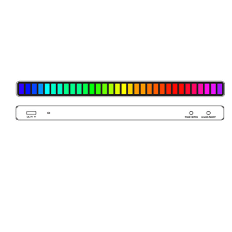 Musikgesteuerte Rhythmuslampe Mit Mikrofon 32 LEDs Farbmodi - Hobbyfy