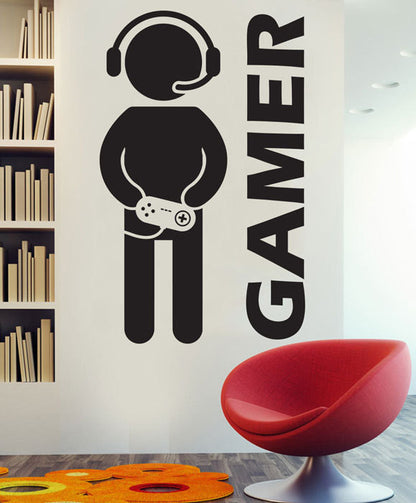 Gamer Wandaufkleber Für Kinderzimmer PVC Antistatisch 50x79 cm - Hobbyfy