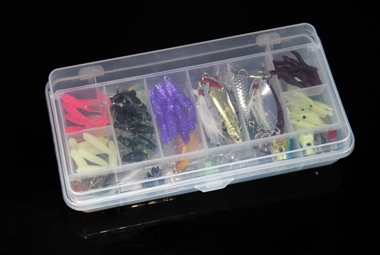 Fishing Gear Soft Bait Set 100 Köderstücke Inkl Box Hochkohlenstoffstahl Haken - Hobbyfy