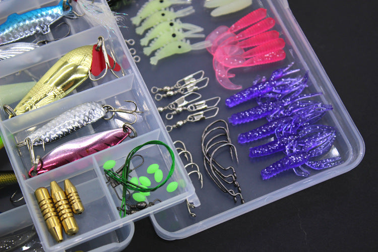 Fishing Gear Soft Bait Set 100 Köderstücke Inkl Box Hochkohlenstoffstahl Haken - Hobbyfy