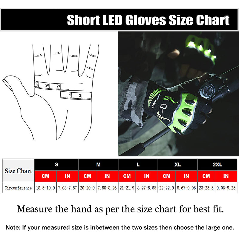 Fingerlose Outdoor Rad Handschuhe Robuster Griff und Licht - Hobbyfy