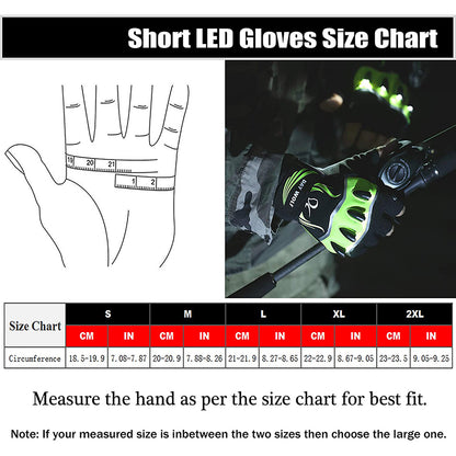 Fingerlose Outdoor Rad Handschuhe Robuster Griff und Licht - Hobbyfy