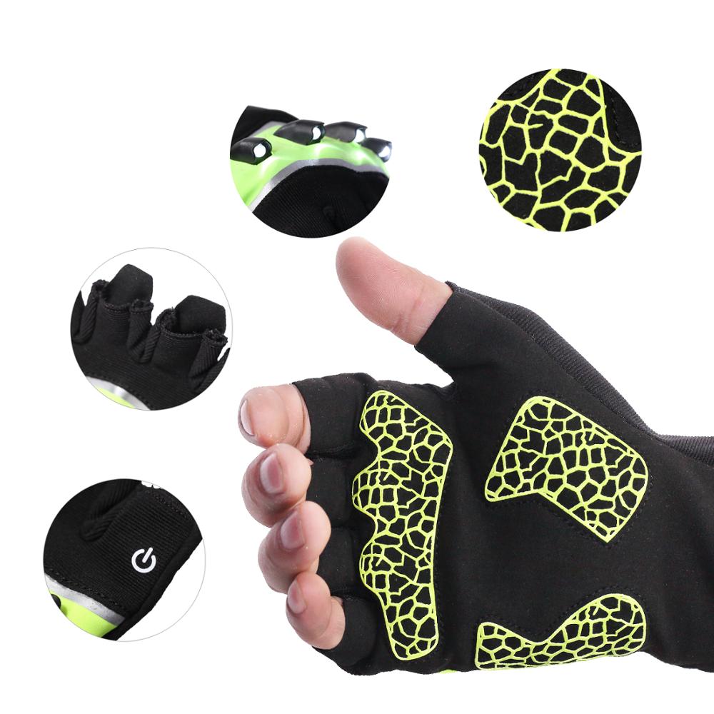 Fingerlose Outdoor Rad Handschuhe Robuster Griff und Licht - Hobbyfy